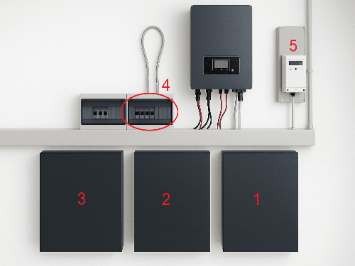 Impianti Fotovoltaici • SPL energetica Assistenza • Azienda leader nel fotovoltaico Rappresentazione di un impianto fotovoltaico con accumulo zcs dotato di 3 batterie
